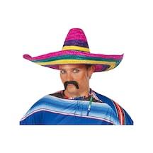 Sombrero Meksika Şapkası Renkli Örme Hasır Yetişkin Boy Diğer