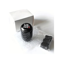 Chuangyinshop Karbon 6 İleri Alaşım Vites Topuzu Manuel Otomatik Şanzımanlar İçin Siyah