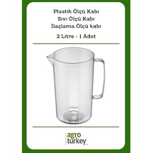 Agro Turkey | 1 Adet - 2 Litre Plastik Ölçü Kabı - Sıvı Ölçü Kabı - İlaçlama Ölçü Kabı