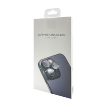 Apple Uyumlu iPhone 15 Pro / 15 Pro Max Safir Seri Kamera Lens Koruyucu Mavi Mavi