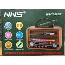 Nns Ns-7068bt Bluetooth Usb Nostaljik Şarjlı Radyo