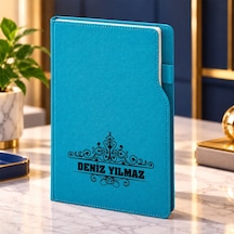 Bk Gift Kişiye Özel İsimli 374 Termo Deri 2027 Ajanda-13, Günlük Ajanda 17x24 Cm Turkuaz Akdnz-bitmeyencom38532 3616 Bk Gift