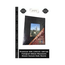 Premium 4x6 10x15 100'lük Fotoğraf Albüm Masaüstü Düzen Sunum Kabı Resim