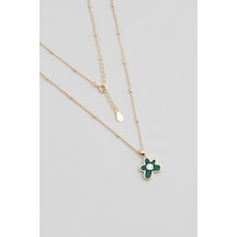 So Chic Malahit Çiçeği 18 Ayar Sarı Altın Kaplama 45 Cm Gümüş Minimal Kolye So Chic Malahit Çiçeği 18 Ayar Sarı Altın Kaplama 45 Cm Gümüş Minimal Kolye