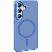 Zore Galaxy S25 Fe Kılıf M-safe Şarj Özellikli Mat Arka Yüzey Nvth Sio Kapak - Lacivert