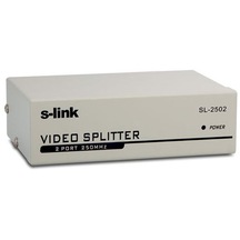 S-link Sl-2502 2 Port Vga Splitter Dağıtıcı 250mhz - 1920x1080 Vga Çoklayıcı Çoğaltıcı