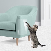 Vkemall Kedi Tırmalama Engeli - Şeffaf Pvc Koltuk Takozu, 15x100 Cm, Ev Mobilyalarını Koruma, Kolay Kurulum