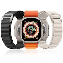 Noktaks - Apple İos Uyumlu Apple Watch 7 41mm - Kordon Krd-74 Hasır Kordon