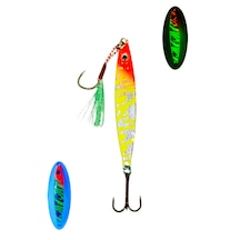 Sardin 34g - Sahte Yem Kaşık Rapala - Levrek, Palamut, Lüfer, Çinekop, Turna Jig Yemi -zebra Glow