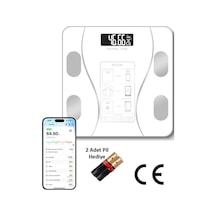 Alc Smart Body Scale Akıllı Banyo Baskülü Yağ Su Kas Vücut Tartı