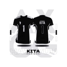 Snapbuyhaikyuu Inarizaki Anime Cosplay Erkekler Yazlık Kısa Kollu T-shirt 2024 Moda Büyük Boygökyüzü Mavi Gökyüzü Mavi