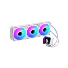 Gameline Hk-02 Isı Göstergeli 360mm Argb Sıvı Soğutucu Beyaz 360 MM