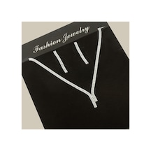 Tamtur - 798 - Baget Taşlı Lüks Set Kolye 4 - Muratech - Mm-gümüş Rengi Çok renkli