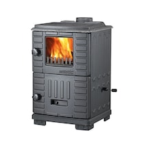 Meriç MR-1020 Lux Tuğlalı Mat Şömine Odun Kömür Sobası
