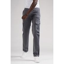 Fbı Jeans Mevsimlik Kanvas Kumaş Regular Fit Boru Paça Kargo Pantolon 001