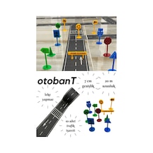 Otobant Eğitici Ve Eğlenceli Yol Yapım Bandı Ve Trafik Işaretleri 10'lu Set - Road Tape Oyun Bandı