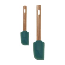 Ikea Bäckrödıng Silikon Hamur Spatulası 25 Cm 2'li Koyu Bej Koyu Yeşil