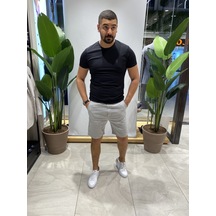 Eliesar Elite Gri Renk Şort Gri Melanj
