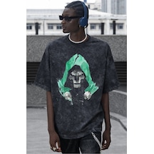 Doctor Doomsday Film Kahramanı Baskılı Unisex Oversize Vintage Yı Siyah