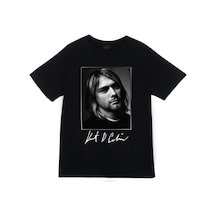 Stoned&Fame Nirvana Baskılı T-shirt SIYAH