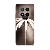 Xiaomi Redmi Note 14 Pro Plus Uyumlu Siyah Beyaz Çiçek Sadeliği Desenli Silikon Kılıf Çok Renkli