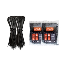 Chedı Kablo Bağları, 10 Cm 2000'li Paket Çok Amaçlı Kullanım, Premium Kalite Siyah Kablo Klipsi