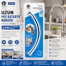 Kuğu Evye - Lavabo Uzun Mix Batarya Borusu Krom Kaplama - Vakumlu - Süzgeçli Uç 5570 Çok renkli
