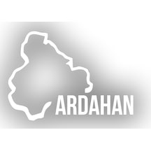Ardahan Harita Araba Sticker 17x17 Cm Beyaz