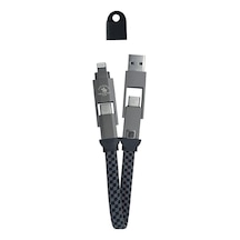 Sbprc Miles 15cm 100w 4in1 Pd Data Şarj Kablosu - Gri