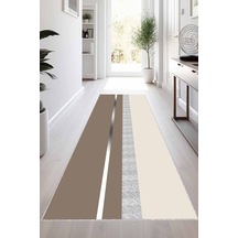 Bej Silver Kaymaz Taban Modern Kesme Rulo Yolluk Halı Vh018n11