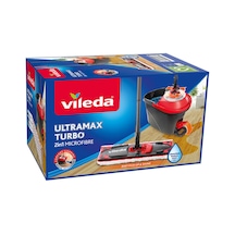 Vileda Ultramax Turbo 2 Si 1 Arada Pedallı Temizlik Seti, Mikrofiber Paspas Ve Sıkma Kovalı