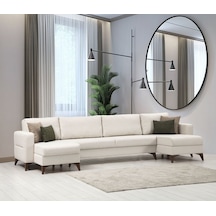 Kristal Dinlenme+2+dinlenme Köşe Takımı Bej