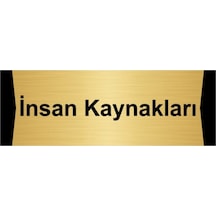 Insan Kaynakları 5x20cm Altın Renk Metal Yönlendirme Levhası