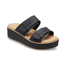 Crocs Brooklyn Buckle Matte Wrap Low Wedge Kadın Terlik 212408-0rı Black/cashew Siyah