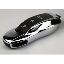 Userfriendly11 Porsche Cayenne Panamera Macan 911 Premium Gümüş Krom 2 Adet Anahtarlık Kılıfı Abs Reçine