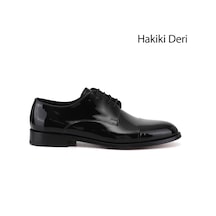Diğer Erkek Siyah Rugan Bağcıklı Kösele Taban Hakiki Deri Klasik Ayakkabı Ddma84527208