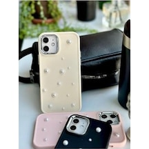 Iphone 12 Ve 12 Pro Uyumlu Pearl Tasarım Oyuncaklı Esnek Silikon Kılıf - Krempearl
