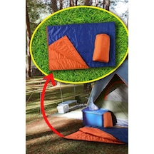 Outdoor Mavi Kamp Uyku Tulumu Taşıma Çantalı 190x70cm Lacivert