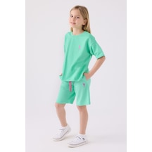 U.S. Polo Assn. U.s. Polo Assn Kız Çocuk Bambu Bermuda Takım 5274-43577 Çok Renkli