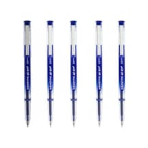 My King İğne Uçlu Metal Klipsli Jel Tükenmez Kalem 0.5 Mm Mavi - 5 Adet Gnsrkfaz914 ---