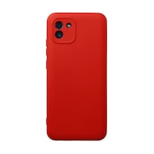Samsung Galaxy Uyumlu. A03 Kılıf Nano İçi Kadife Silikon - Kırmızı