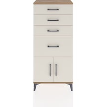 Hyperion Dolap Tek Raflı 4 Çekmeceli 2 Kapaklı 60x44x134 Çam-aytaşı Atlas Çam