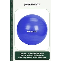 Delux Serisi Bpt-65 Blue 65 Cm Plates Topu Poşet Ambalaj Mavi Core Kondisyon
