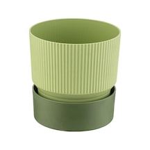 Poliwork Ixora Saksı Tabaklı 3 Lt - Çizgi Desenli 170 170 Mm