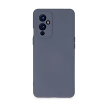 One Plus 9 Kılıf Nano İçi Kadife Silikon - Gri