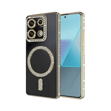 Lb Xiaomi Redmi 13c Simli Magneticsafe Kılıf - Gold