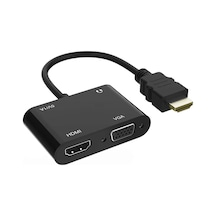 4in1 Hdmı To Vga Adaptör Type C Aux Çevirivi Adaptör - Fc504