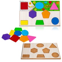 Lüks Ahşap Doğal Geometrik Puzzle - Beceri Eğitici Zeka Strateji