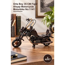 5 Adet Dekoratif Ahşap Harley Motor Orta Boy 35 Cm Figür Ahşap Motorcycle Motorbike No:1141