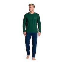 Pierre Cardin 6155 Erkek Uzun Kollu Bisiklet Yaka Pijama - 2xl / Yeşil Yesil